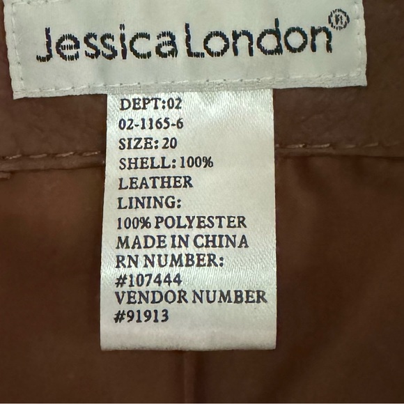 Jessica London size 20 brown leather jacket - Picture 4 of 5